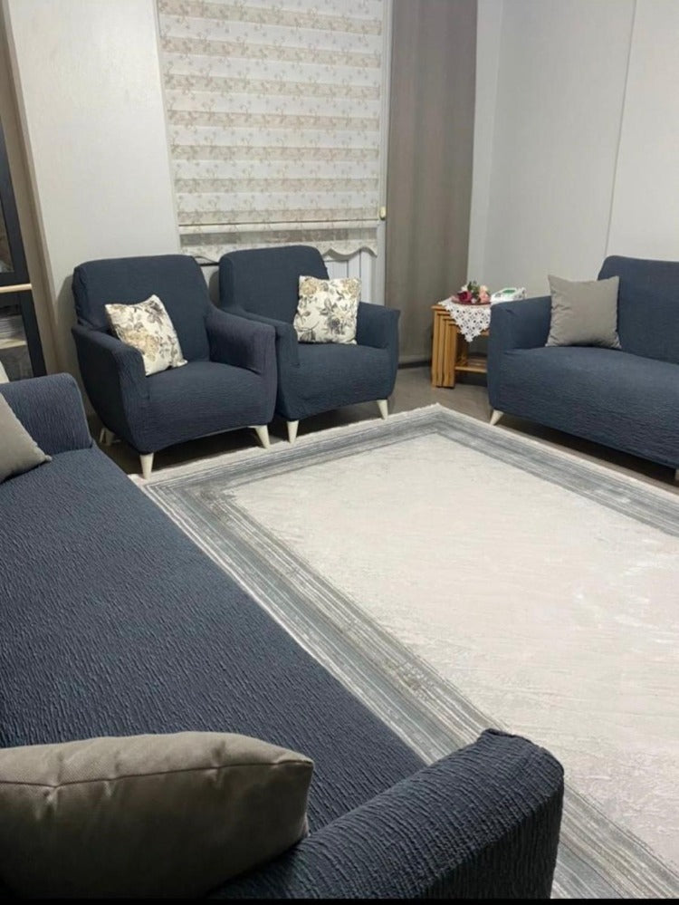 3+3+1+1 Jakar Kumaş Koltuk Örtüsü Takımı – Antrasit