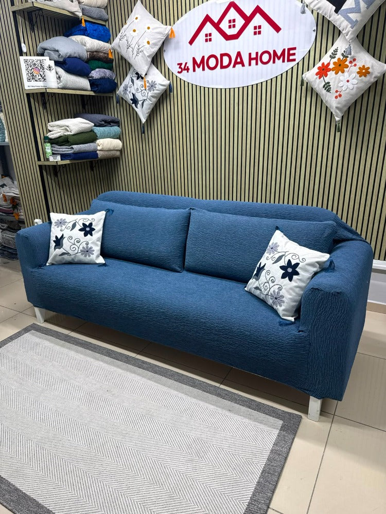 3+3+1+1 Jakar Kumaş Koltuk Örtüsü Takımı – Saks