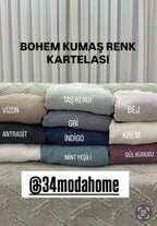 3+3+1+1 Bohem Kumaş Koltuk Örtüsü Takımı – Taş 2